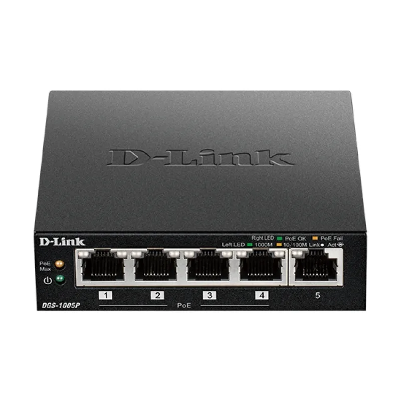 D-Link DGS-1005P 5x 10/100/1000 PoE+ Switch DGS-1005P/E