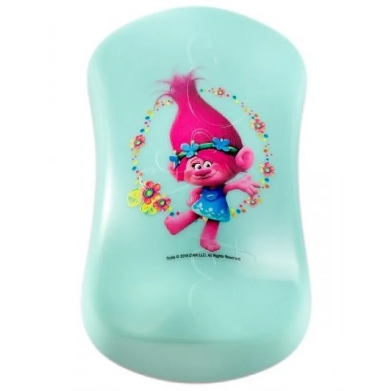DESSATA Original Trolls Poppy Flowers - Profi rozčesávacia kefa - tyrkysovo ružový