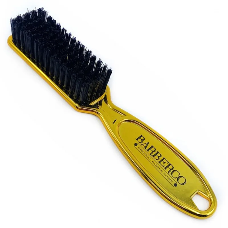 BARBER BARBERCO Fade Brush GOLD - čistiaca kefka s rukoväťou na odstránenie vlasov - zlatá