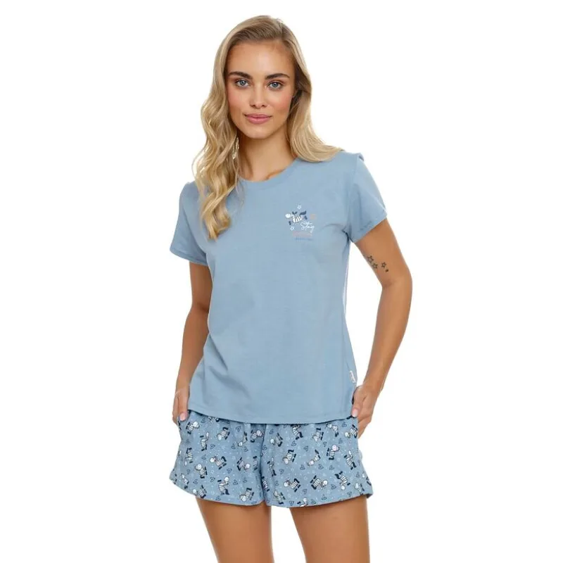 Dámske pyžamo Stay positive svetle modré L