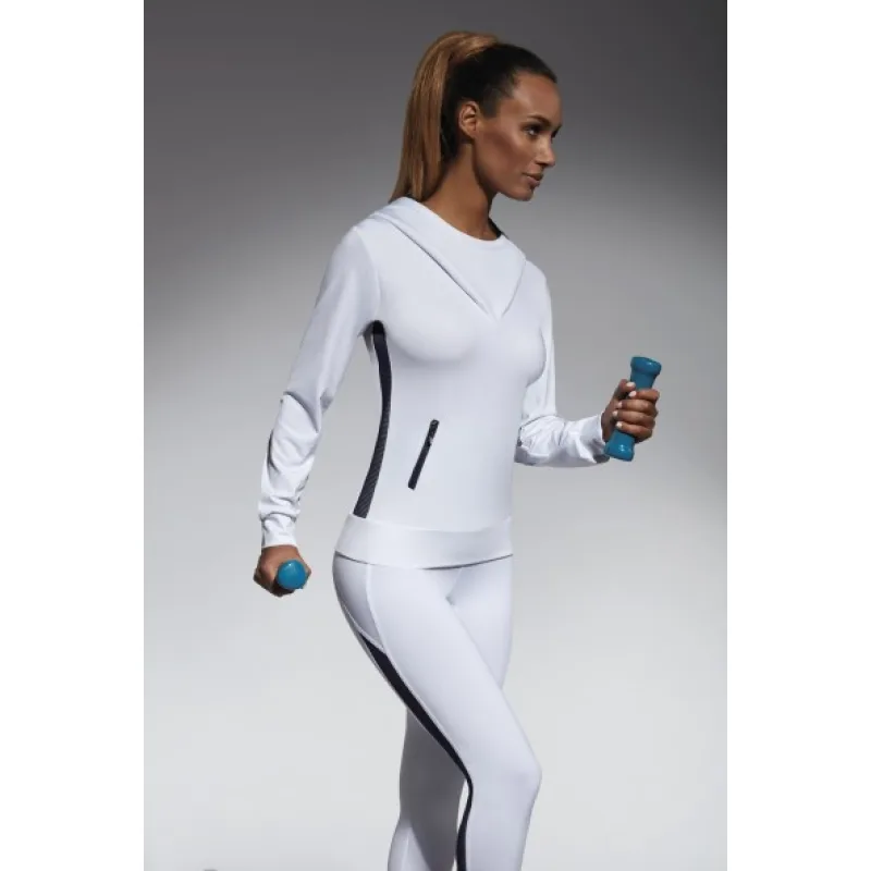 BAS BLACK IMAGIN-BLOUSE biela + modrá M polyester / elastan