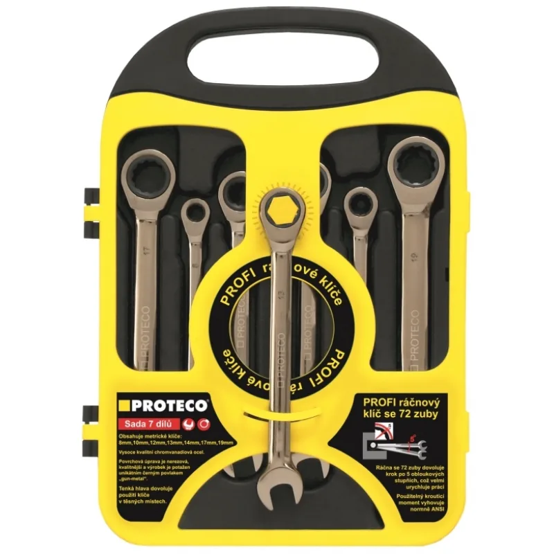 Sada račňových kľúčov 7-dielna