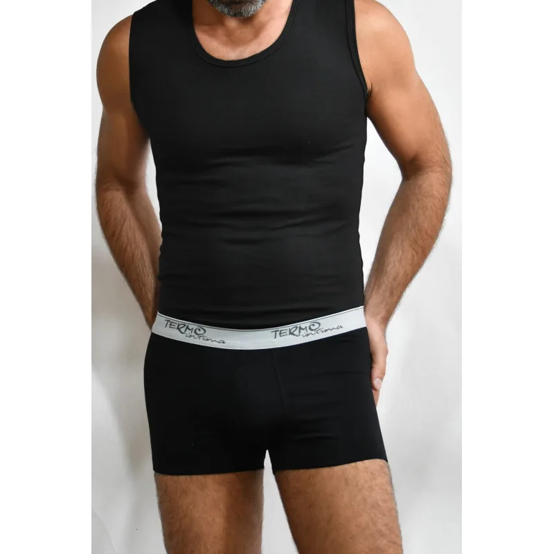 Bambusové tielko pánske Nature Line - S, čierna sýta