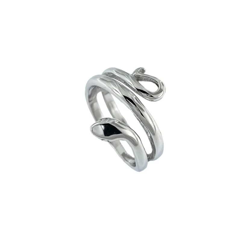 Strieborný prsteň had hladký veľkosť prsteňa 49