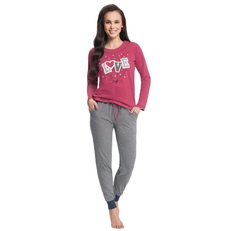 Dámske pyžamo Mali malinové XL