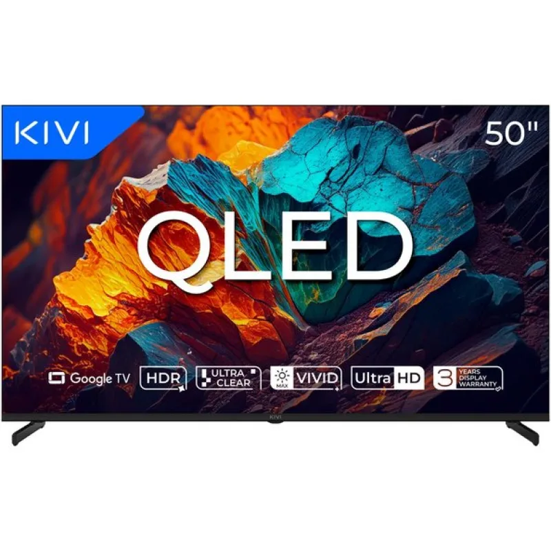 KIVI TV 50U720QB, PRIME E5 QLED, 50", UHD, SMART, Google TV, 2025,…