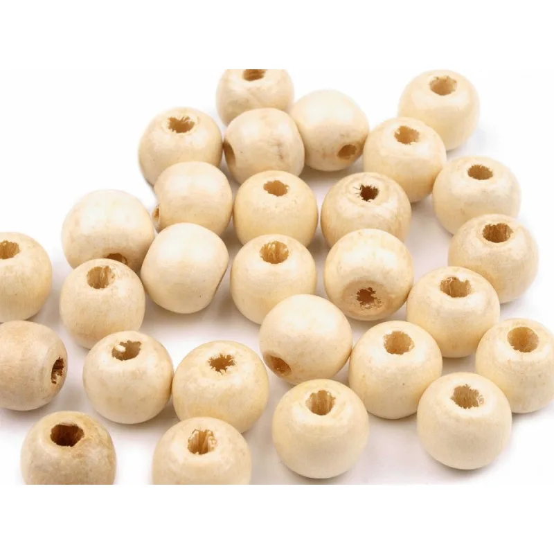 Drevená korálka Ø10 mm - béžová