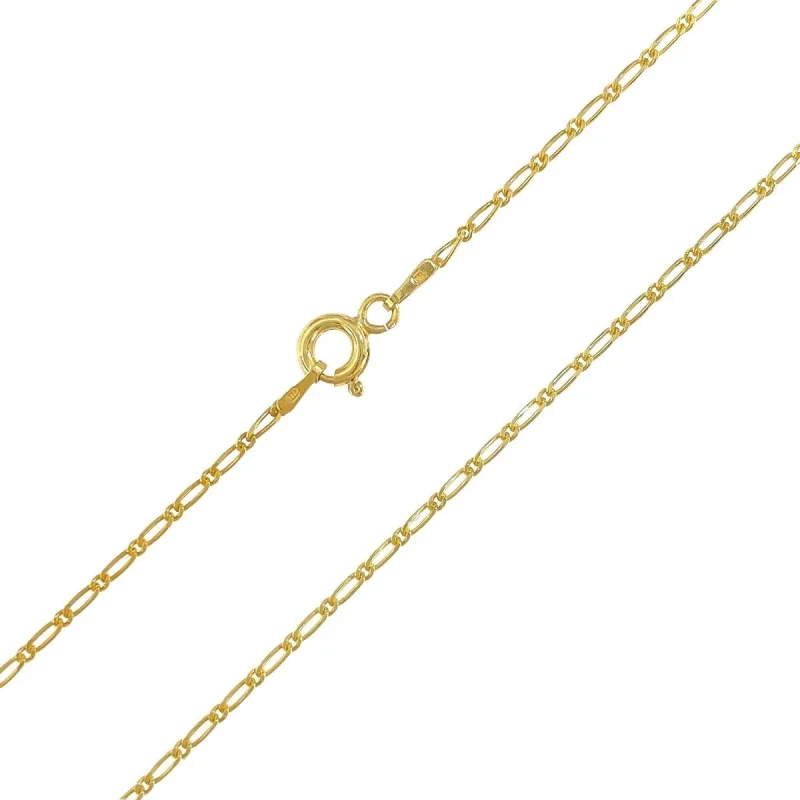 Strieborná pozlátená retiazka figaro dĺžka retiazky 60cm