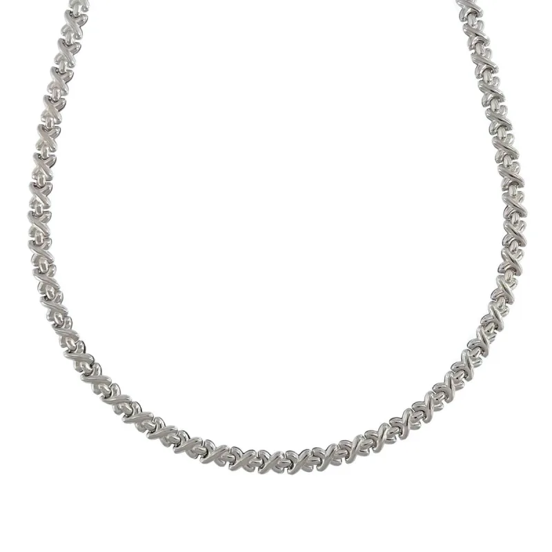 Strieborný náhrdelník agganciato krížiky dĺžka náhrdelníka 45cm