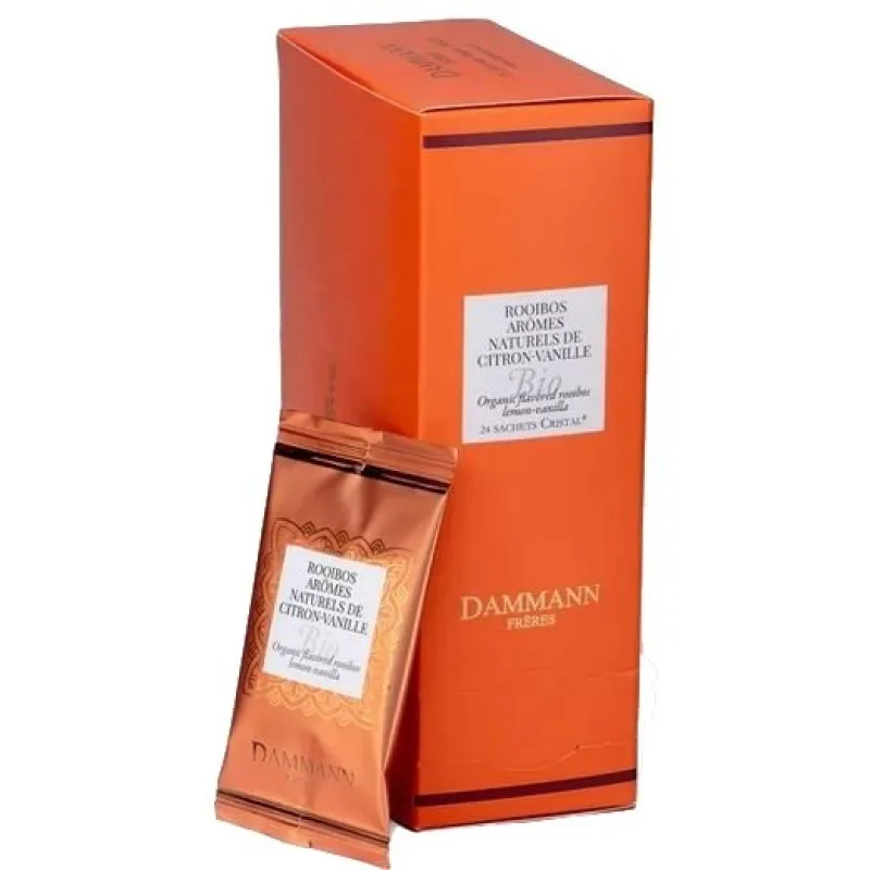 Dammann Fréres Sachets Rooibos Vanille Citron BIO, 24 x 2gr.