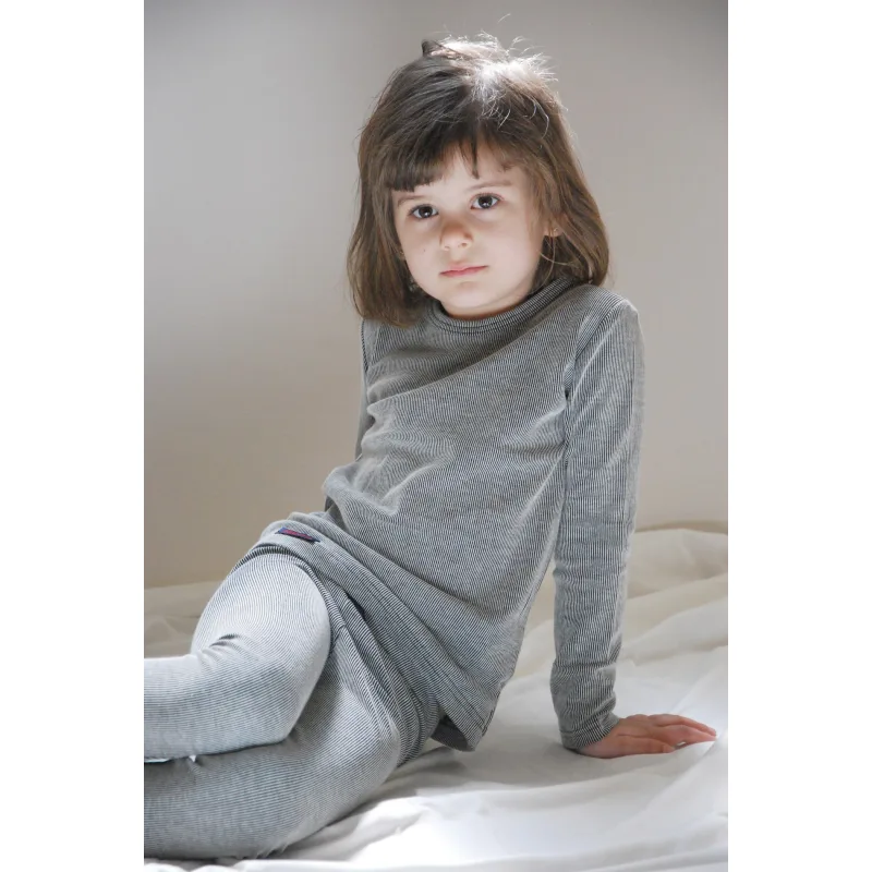 Detský termo nátelník - tričko s dlhým rukávom veľ. 86 až 104 - sivá, 98 - 104