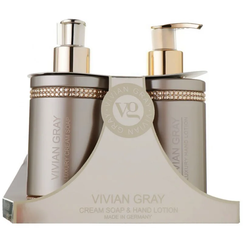 VIVIAN GRAY CRYSTALS BROWN Cream Soap + Hand Lotion 2x250ml - tekuté mydlo + mlieko na ruky