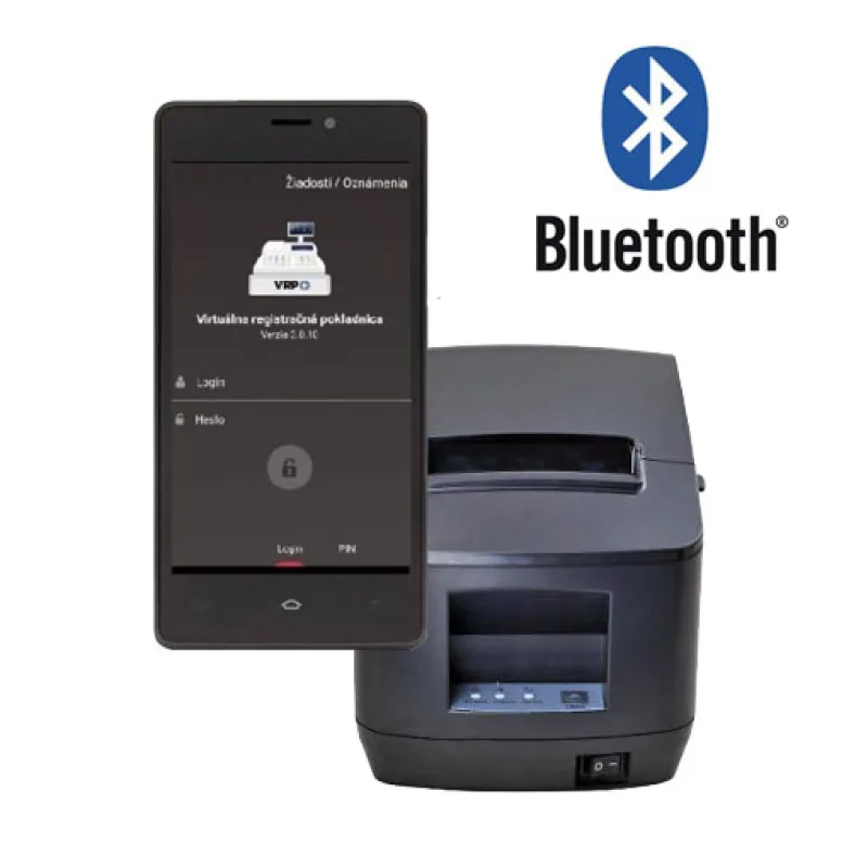 Tlačiareň ExVAN V80L USB + Bluetooth pre tlač z VRP - virtuálna registračná pokladnica