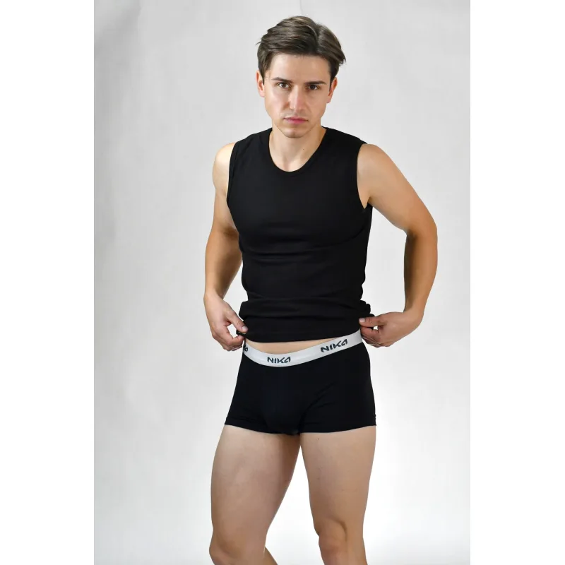 Set Pánske boxerky bambusové NIIN 3 ks - M, čierna sýta