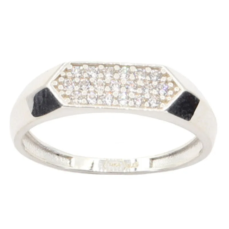 Zlatý prsteň so zirkónmi KA AZR114W, 55, 1.65 g