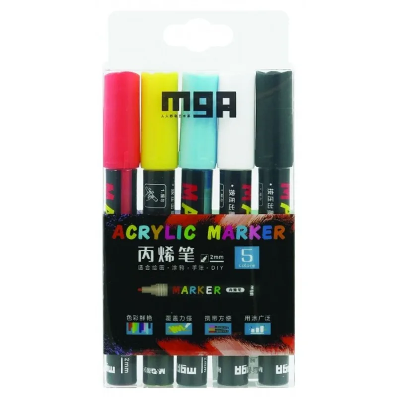 Akrylový popisovač 5ks, 9x18x2cm