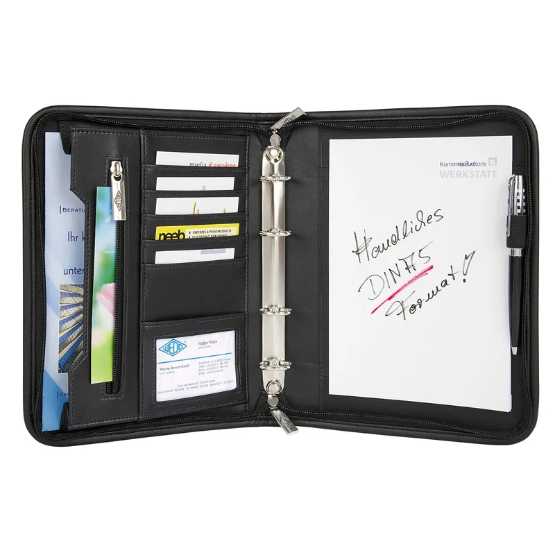 AVELI Spisovka WEDO kombinace kůže/tkanina A5 zip 585101