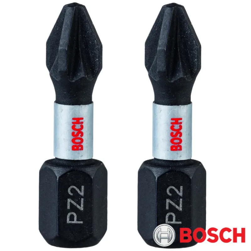 Skrutkovací hrot BOSCH Impact Control PZ2, L 25 mm 2 ks