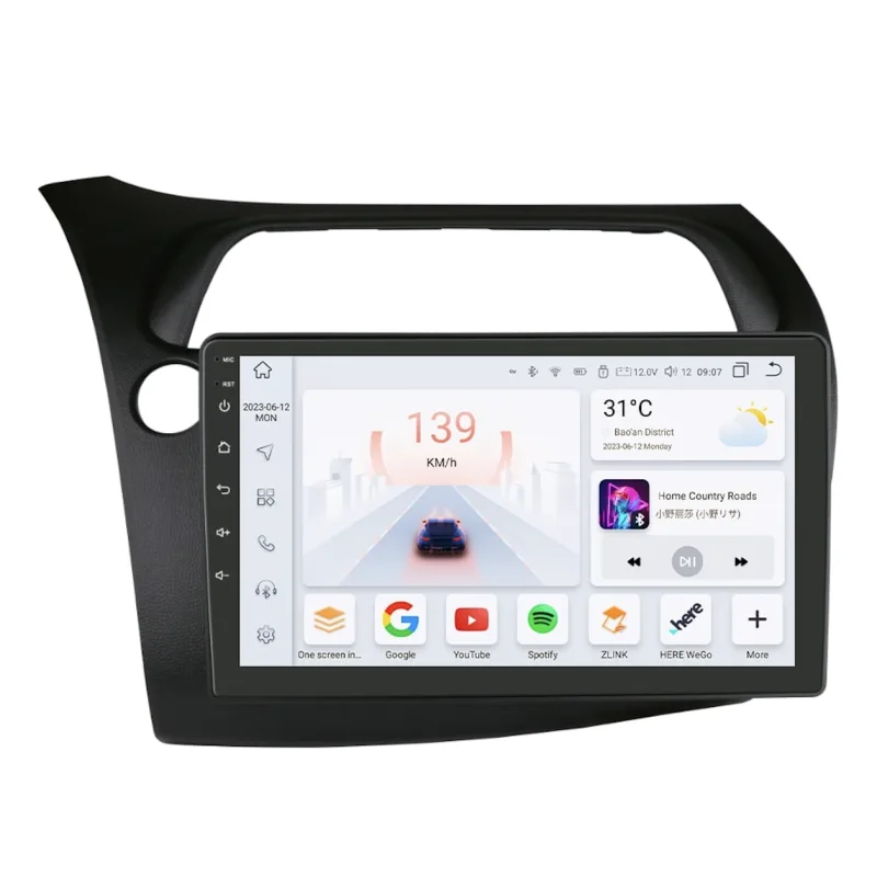 HIZPO KXCIVIC9004 Autorádio 9" Android 13 pro Honda Civic 8 Model: S9008 (8+128GB) CHR1771