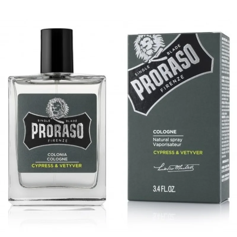 PRORASO Cypress Kolínska s vôňou cyprusu a ázijské trávy vetiver 100ml