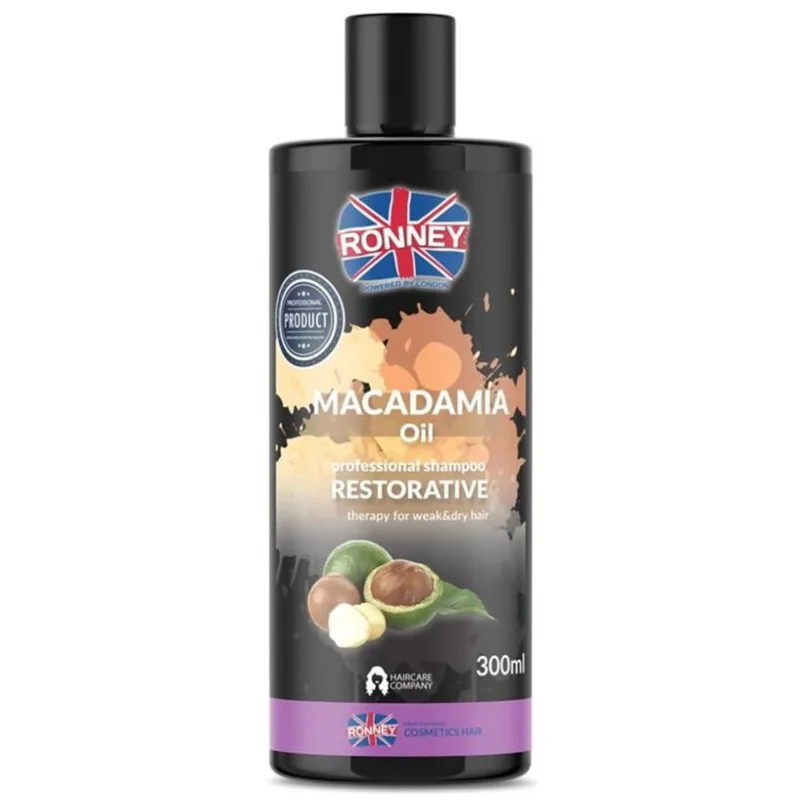 RONNEY Macadamia Oil Shampoo 300ml - šampón pre slabé a suché vlasy