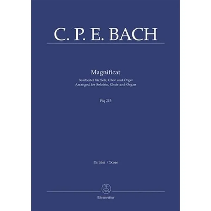 Bärenreiter Magnificat (v úpravě pro sóla, sbor a varhany) Wq 215