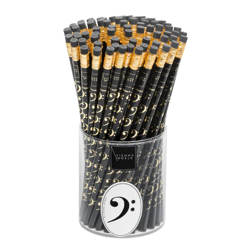 Vienna World Tužka s gumou - basový klíč (černá)