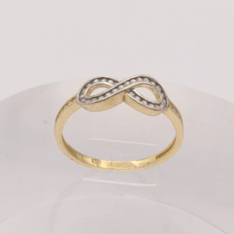 Zlatý prsteň so zirkónmi nekonečno KA RRCS687, 57, 1.55 g