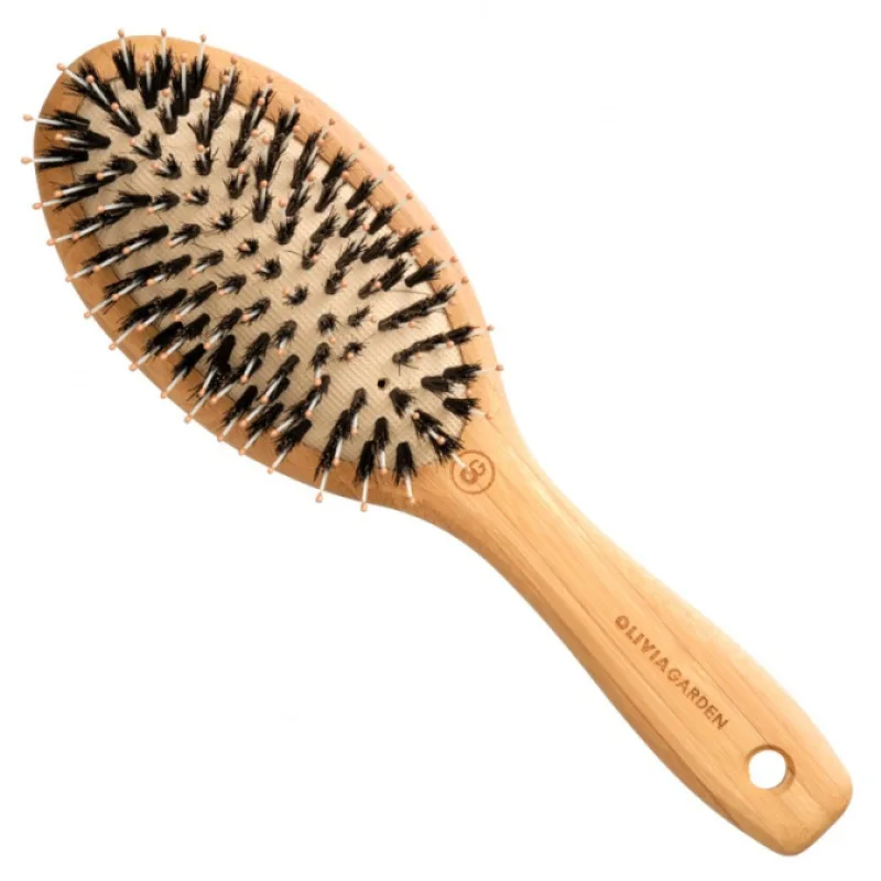 OLIVIA GARDEN Detangle Combo S - Bambusová kefa s diviačími štetinami 65 x 220mm