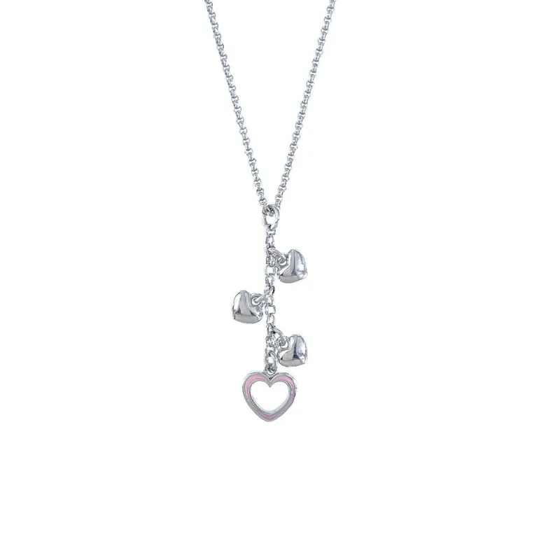 Strieborný náhrdelník so srdiečkami dĺžka náhrdelníka 42+3cm