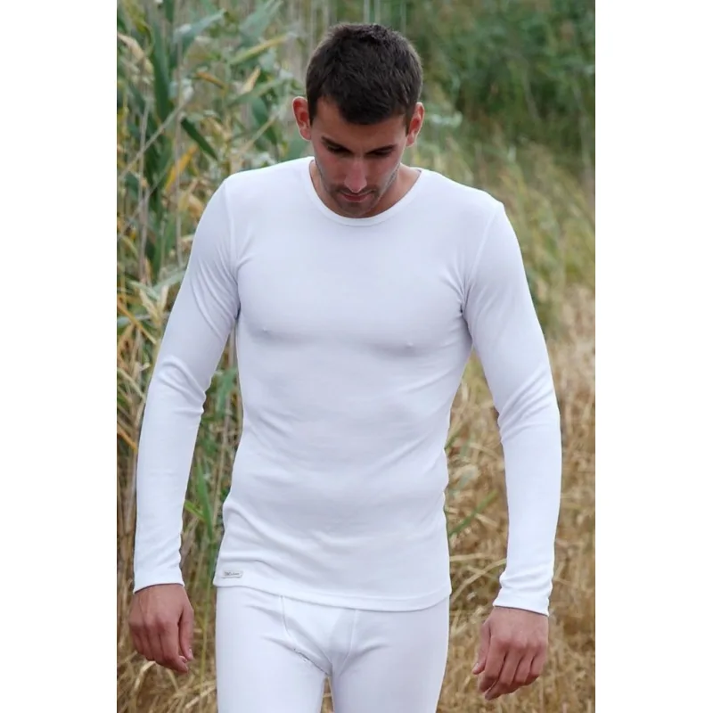 Termo tričko pánske s dlhým rukávom TERMO Bamboo White - S