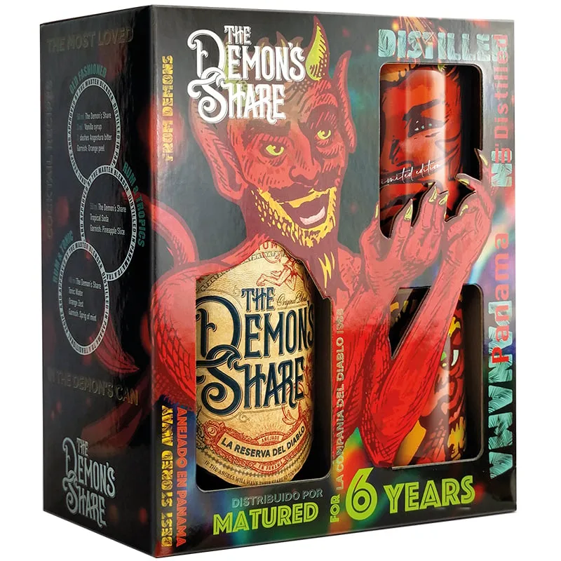 The Demon's Share Rum El Diablo Set, GIFT 40% 0,7l