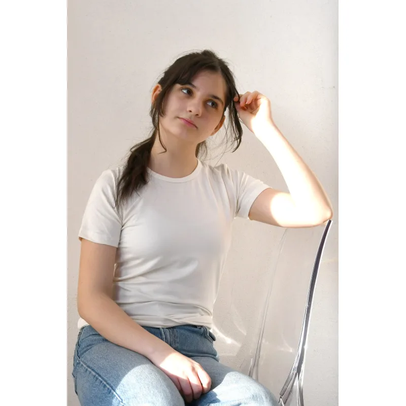 Bambusové tričko detské veľ. 146 až 164 a 170 - prírodná, 146 -152