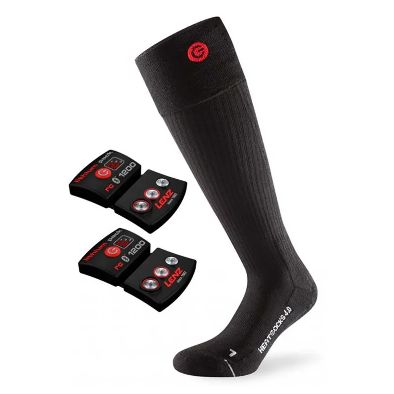 Ponožky vyhřívané Lenz set of heat sock 5.1 toe cap + lithium pack rcB 1800