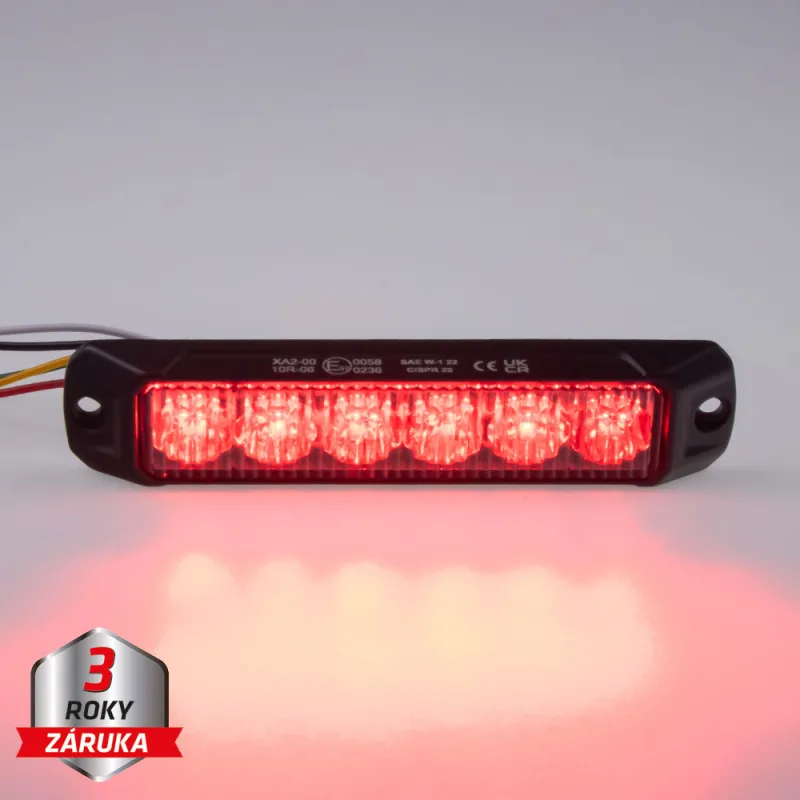 PROFI výstražné LED světlo vnější, červené, 12-24V, ECE R65 CH-060R