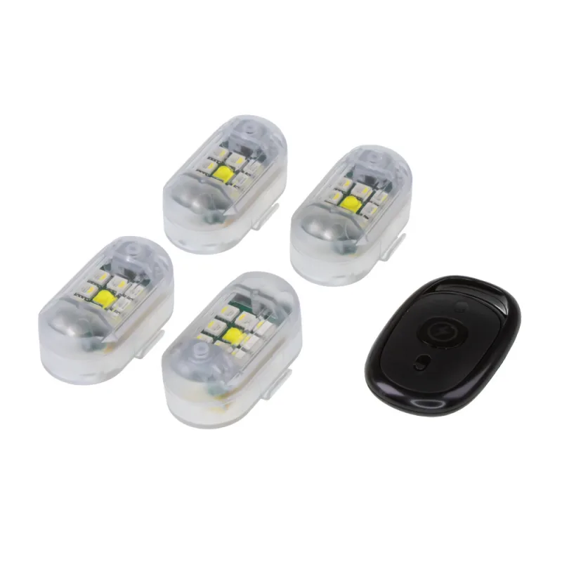 4x AKU LED výstražné světlo na motocykl wl-m04