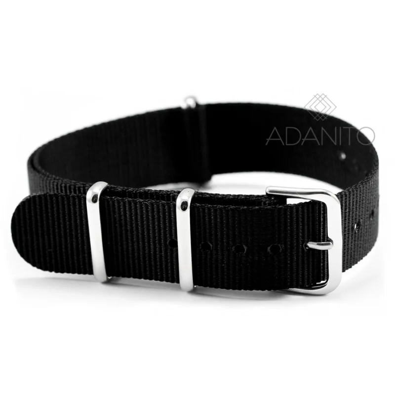 Nylonový Nato remienok na hodinky 111G.BLACK.18