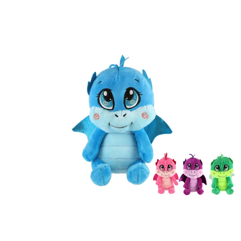 Teddies Dráčik/Drak baby plyšový 12x19cm 4 farby 0m+