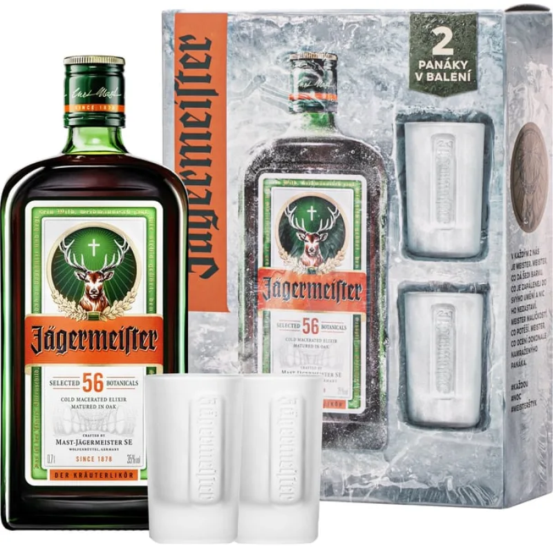 Jägermeister + 2 poháre 35% 0,7l