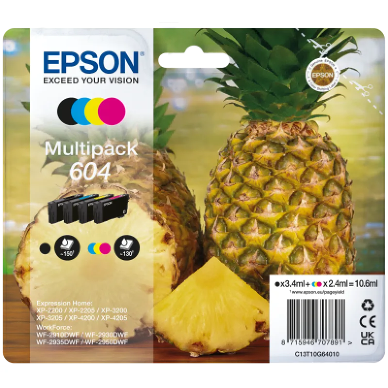 EPSON Multipack 4-colours 604 Ink C13T10G64010