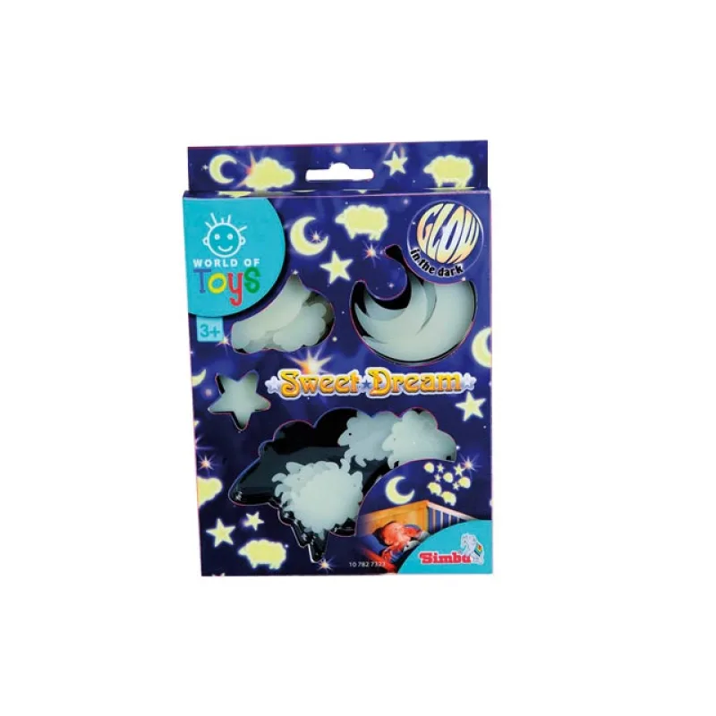 Simba World of Toys simba Svietiace ovečky, mesiac a hviezdy, 40 dielov