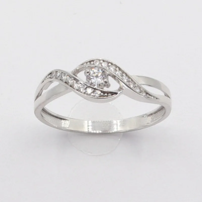 Zlatý prsteň so zirkónmi KA AZR40W, 60, 1.45 g