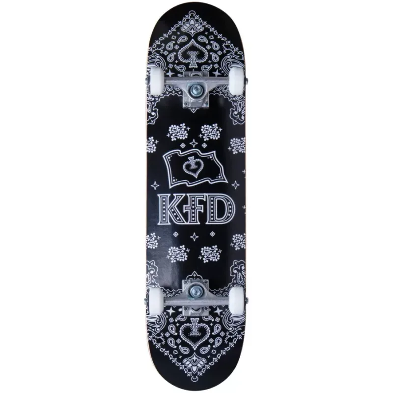 KFD BANDANA 8" SKATEBOARD - Black