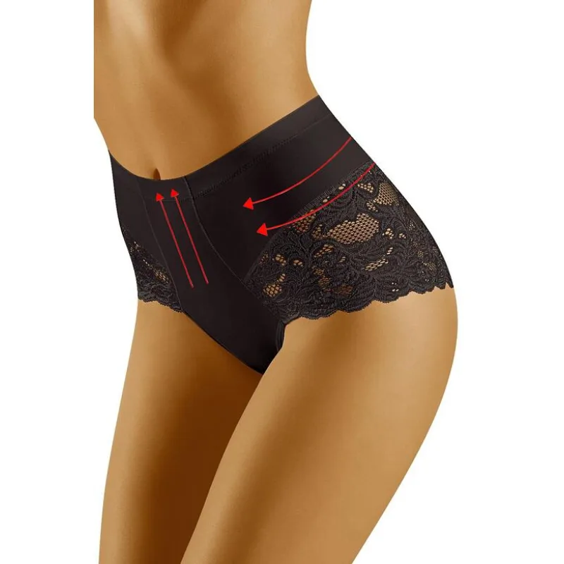 Sťahovacie nohavičky s čipkou Slimea čierne S