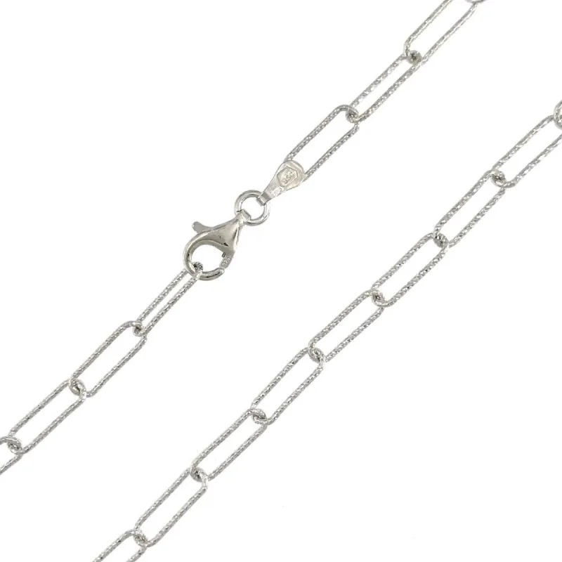 Strieborná retiazka long oval dĺžka retiazky 45cm