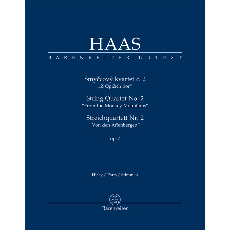 Bärenreiter Smyčcový kvartet č. 2 "Z opičích hor" op. 7 (s bicími nástroji ad libitum)