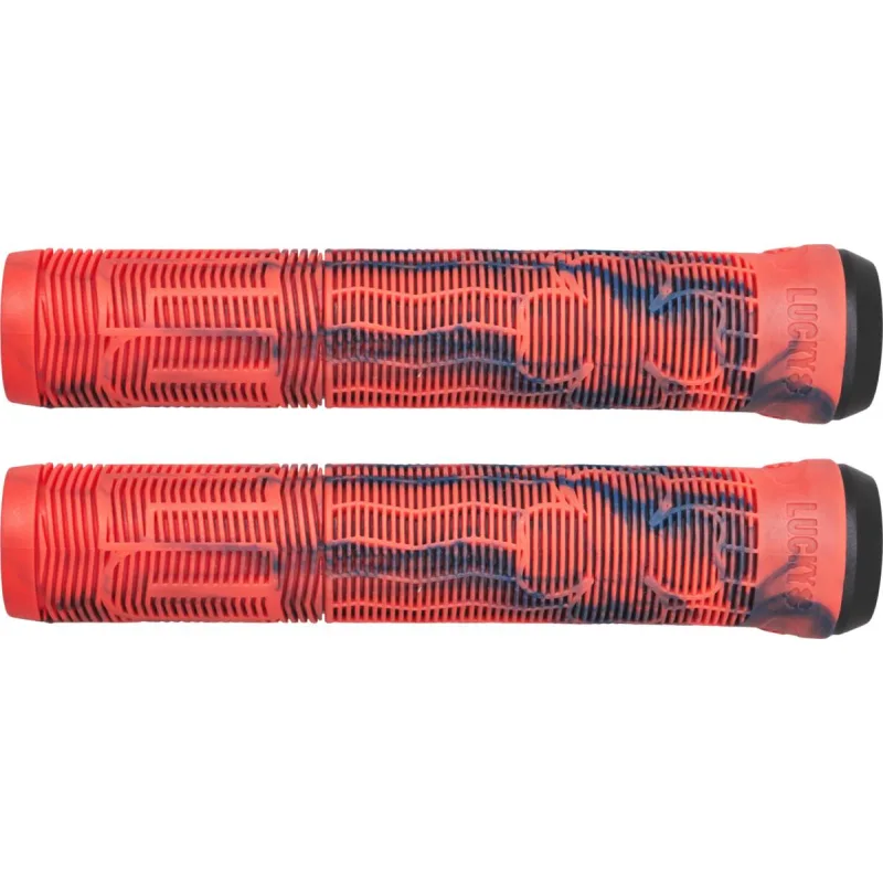 Lucky Vice 2.0 Pro Scooter Grips - Red/Blue Swirl