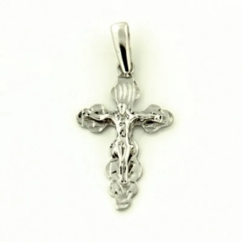 Zlatý prívesok krížik z bieleho zlata KA 2592W