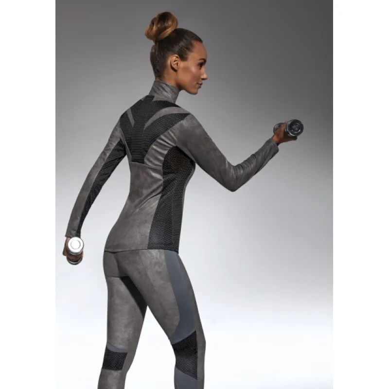 BAS BLACK FLINT-BLOUSE grafit + šedá L polyester / elastan