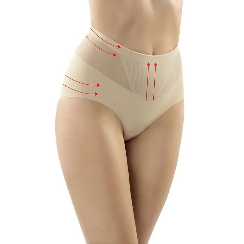 Vyššie sťahovacie nohavičky Vanisa béžové 3XL